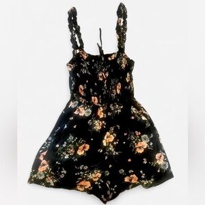 Black Floral Romper
